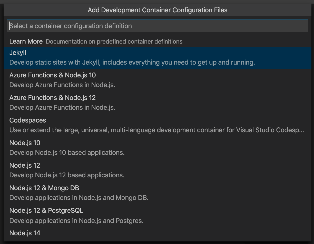 Add Development Container Configuration Files